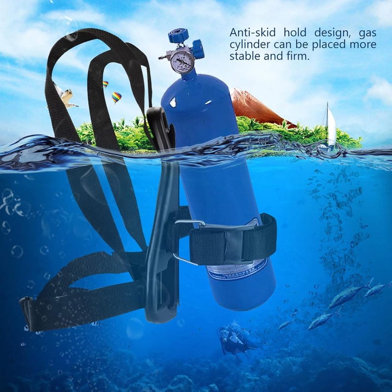 Sunicon Diving Tank Backpack, Scuba Tank Holder, Scuba Back Harness, Adjustable Tank Backpack Single Oxygen Bottle Support Bracket Backpack Gas Cylinder Bracket Back for Under Water Sports - Image 4